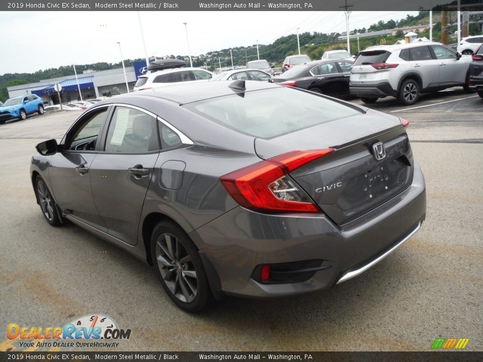 2019 Honda Civic EX Sedan Modern Steel Metallic / Black Photo #7