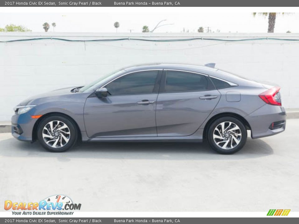 2017 Honda Civic EX Sedan Sonic Gray Pearl / Black Photo #10