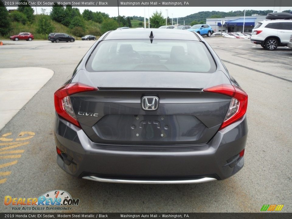 2019 Honda Civic EX Sedan Modern Steel Metallic / Black Photo #8