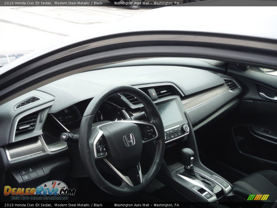 2019 Honda Civic EX Sedan Modern Steel Metallic / Black Photo #12