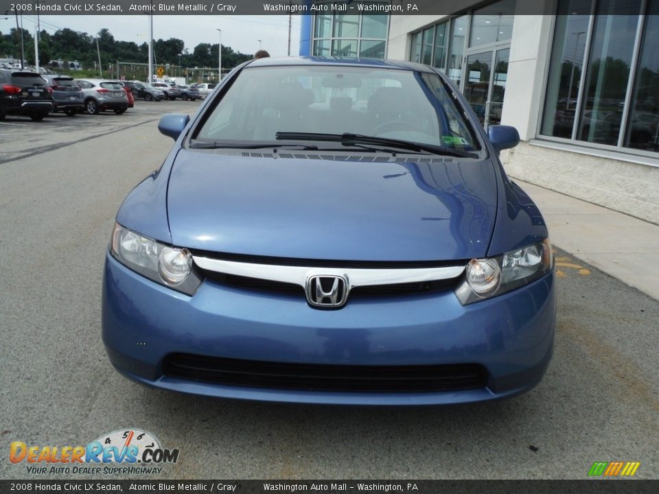 2008 Honda Civic LX Sedan Atomic Blue Metallic / Gray Photo #3