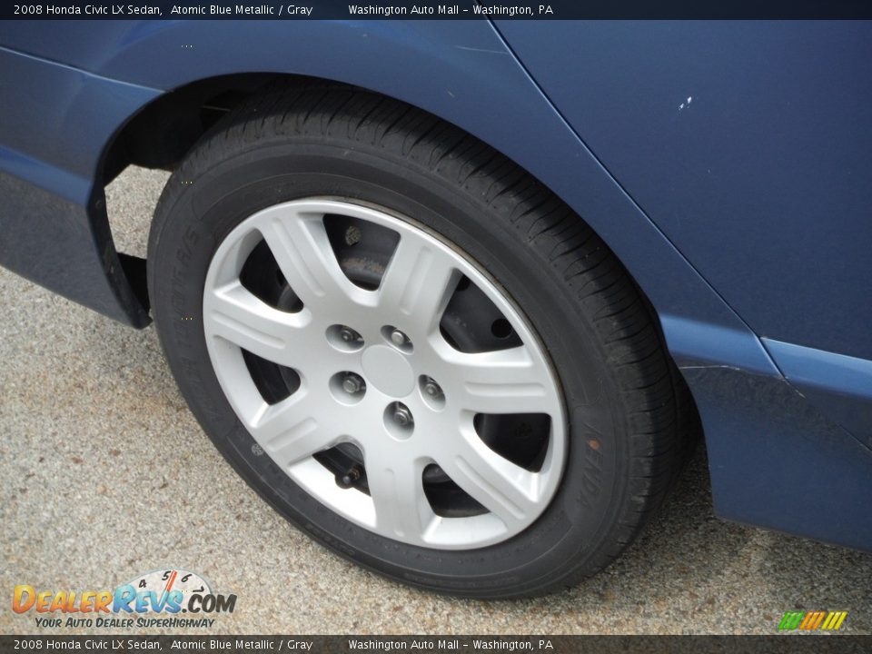 2008 Honda Civic LX Sedan Atomic Blue Metallic / Gray Photo #4