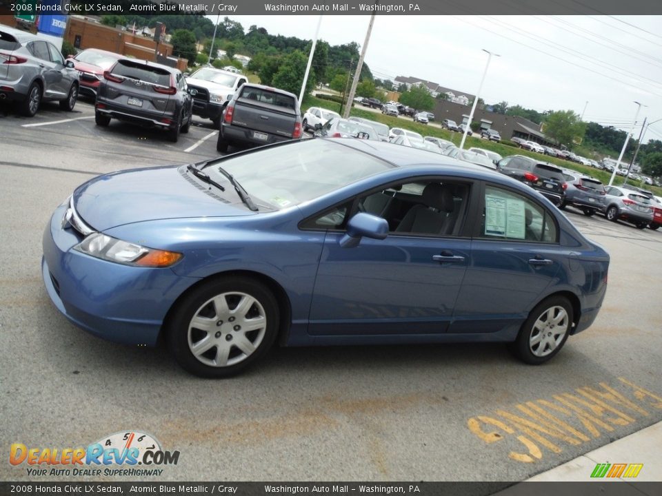 2008 Honda Civic LX Sedan Atomic Blue Metallic / Gray Photo #6