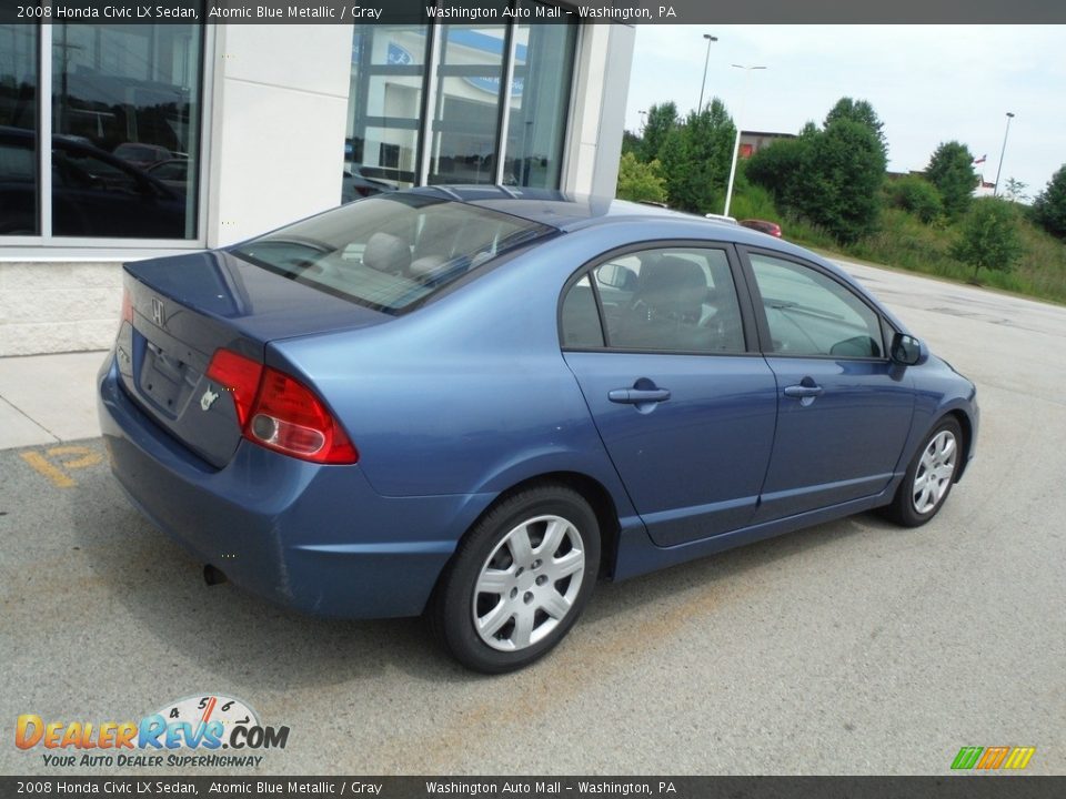 2008 Honda Civic LX Sedan Atomic Blue Metallic / Gray Photo #9
