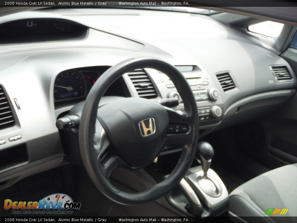 2008 Honda Civic LX Sedan Atomic Blue Metallic / Gray Photo #10