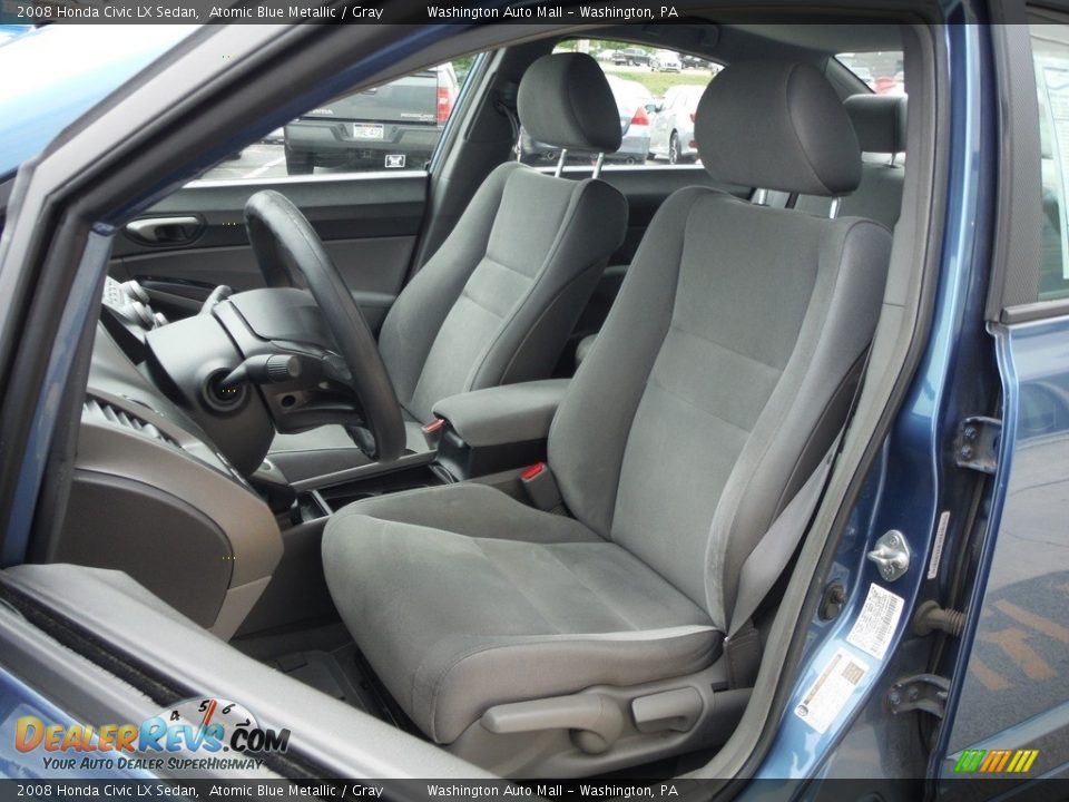 2008 Honda Civic LX Sedan Atomic Blue Metallic / Gray Photo #11