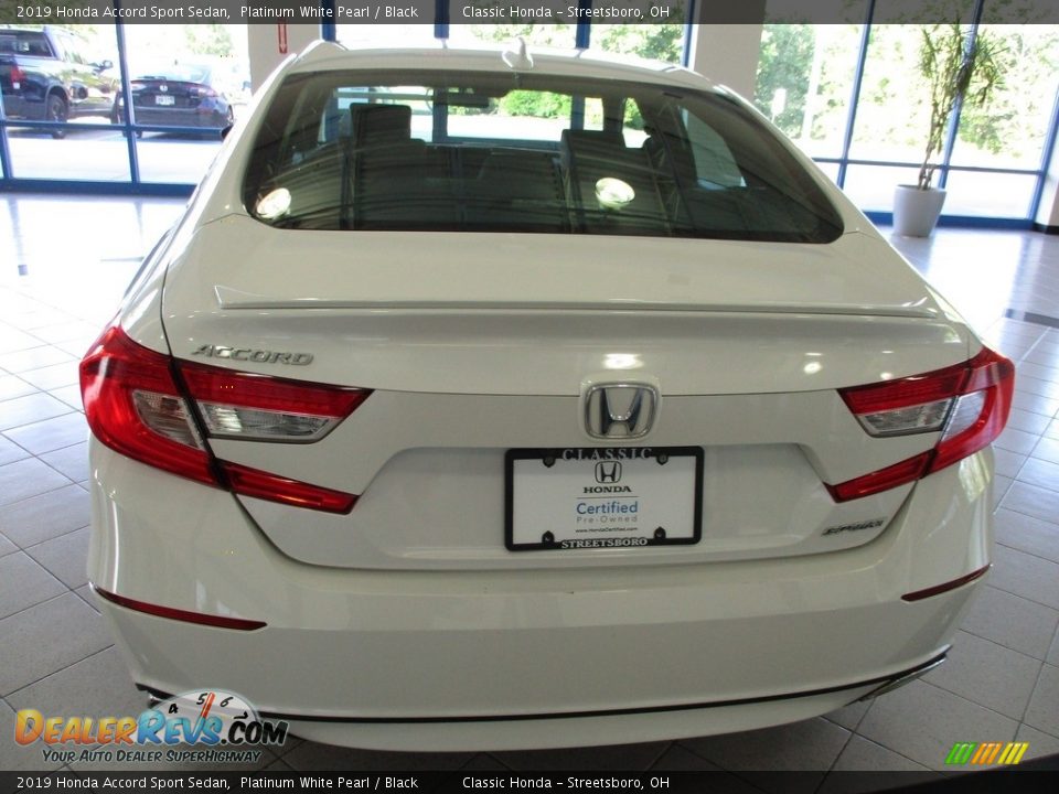 2019 Honda Accord Sport Sedan Platinum White Pearl / Black Photo #8
