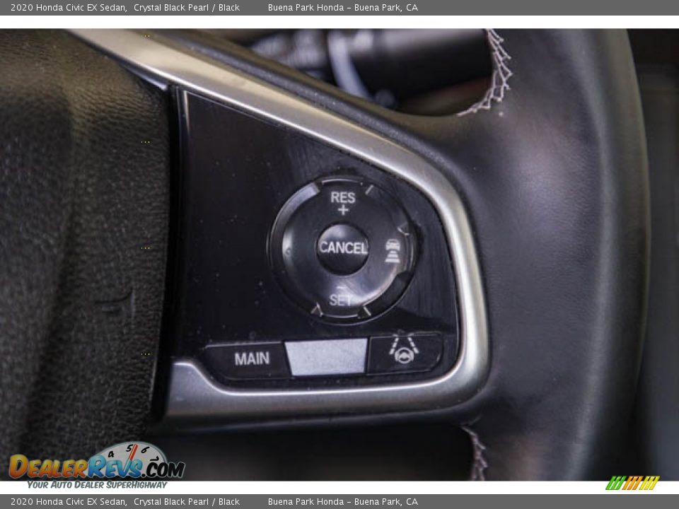 2020 Honda Civic EX Sedan Crystal Black Pearl / Black Photo #15