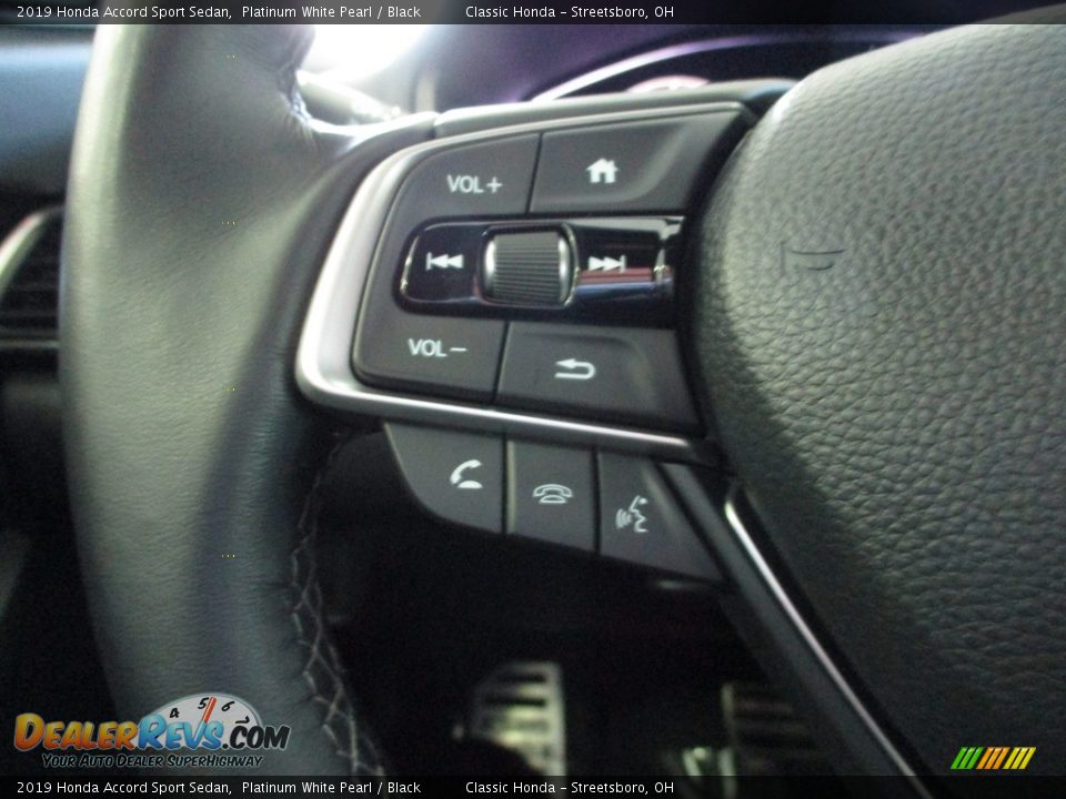 2019 Honda Accord Sport Sedan Platinum White Pearl / Black Photo #30