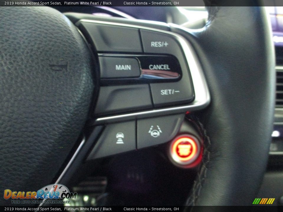 2019 Honda Accord Sport Sedan Platinum White Pearl / Black Photo #31