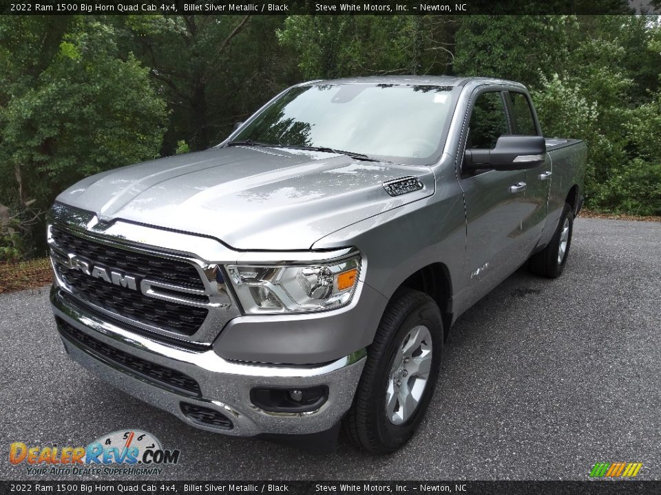 2022 Ram 1500 Big Horn Quad Cab 4x4 Billet Silver Metallic / Black Photo #2