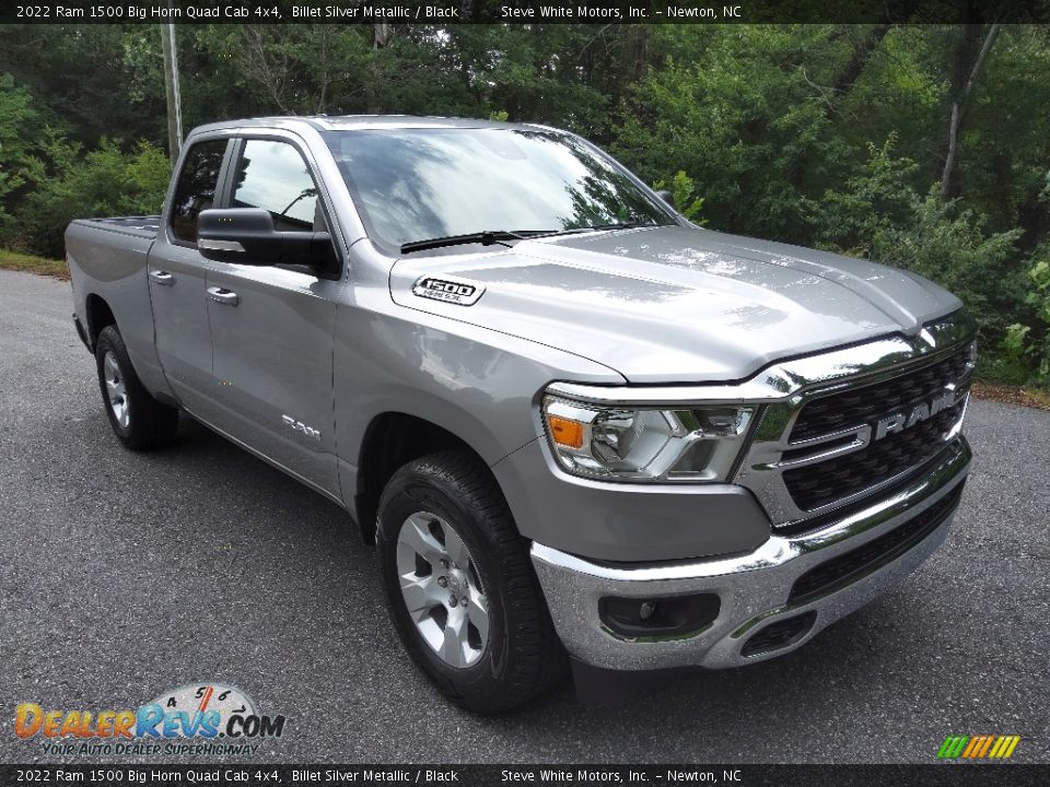 2022 Ram 1500 Big Horn Quad Cab 4x4 Billet Silver Metallic / Black Photo #4