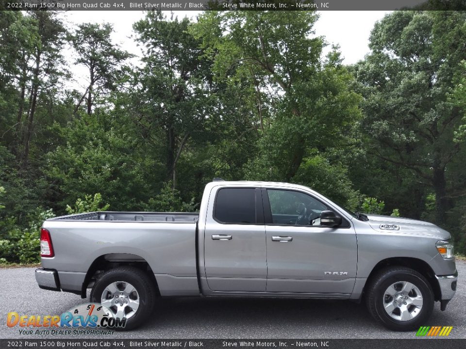 2022 Ram 1500 Big Horn Quad Cab 4x4 Billet Silver Metallic / Black Photo #5