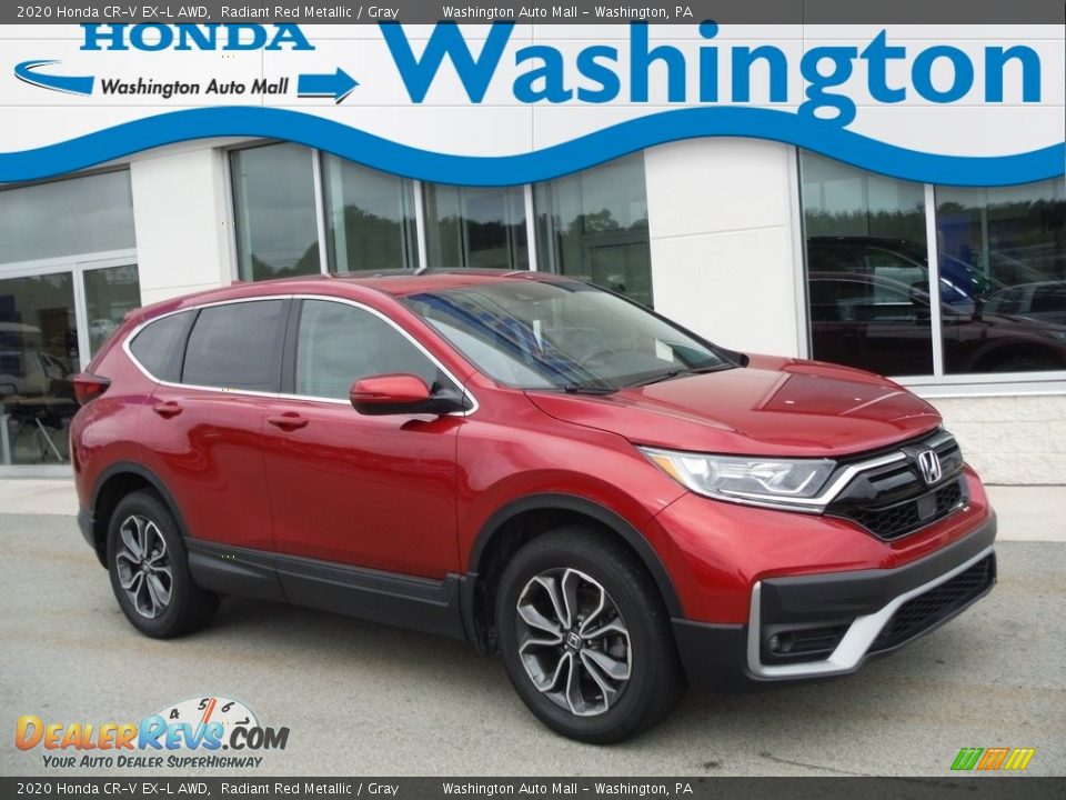 2020 Honda CR-V EX-L AWD Radiant Red Metallic / Gray Photo #1