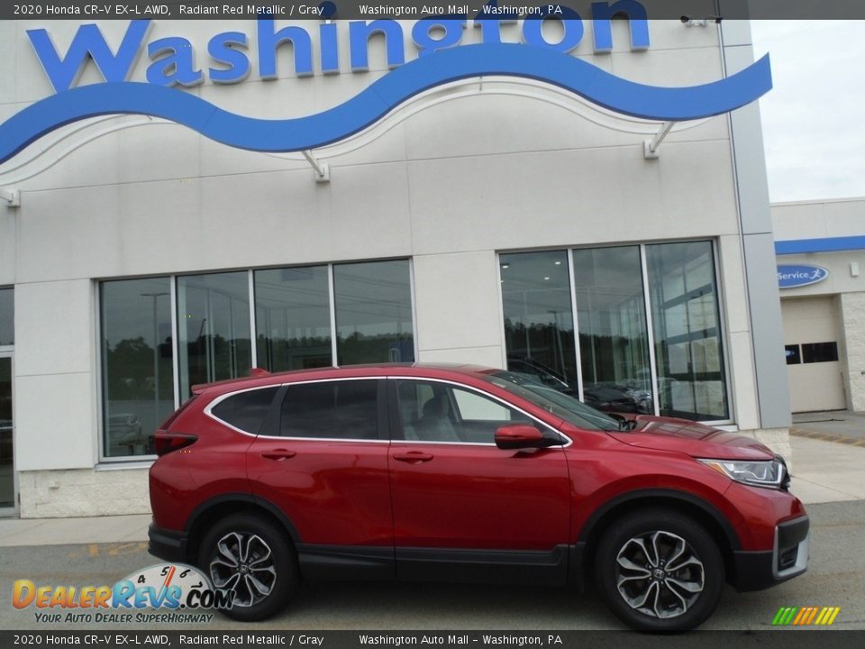 2020 Honda CR-V EX-L AWD Radiant Red Metallic / Gray Photo #2