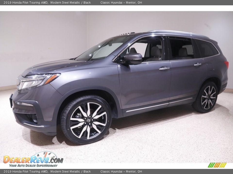 2019 Honda Pilot Touring AWD Modern Steel Metallic / Black Photo #3