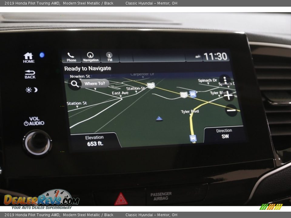 2019 Honda Pilot Touring AWD Modern Steel Metallic / Black Photo #10