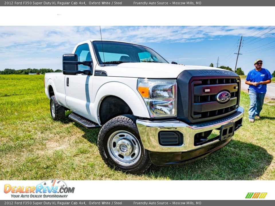 2012 Ford F350 Super Duty XL Regular Cab 4x4 Oxford White / Steel Photo #1