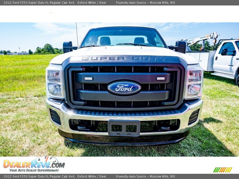 2012 Ford F350 Super Duty XL Regular Cab 4x4 Oxford White / Steel Photo #9