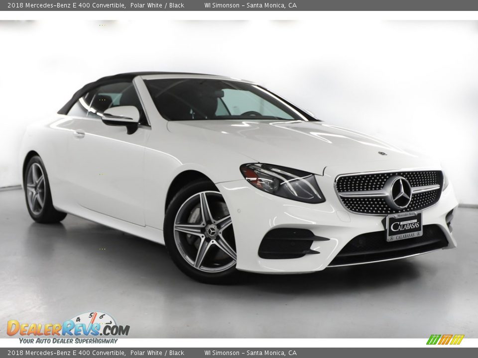 2018 Mercedes-Benz E 400 Convertible Polar White / Black Photo #2