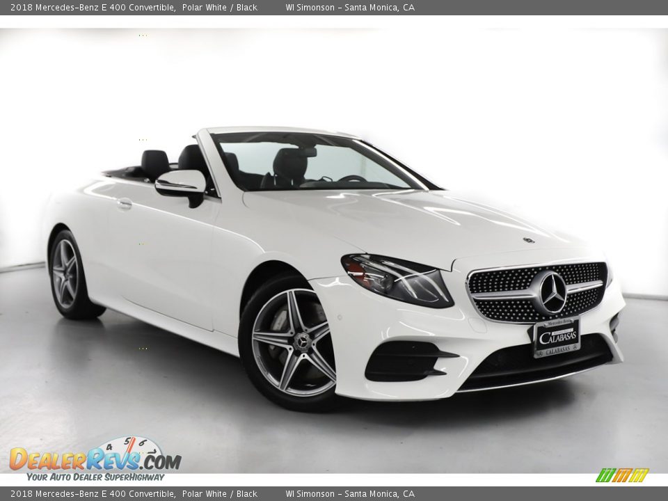 2018 Mercedes-Benz E 400 Convertible Polar White / Black Photo #3