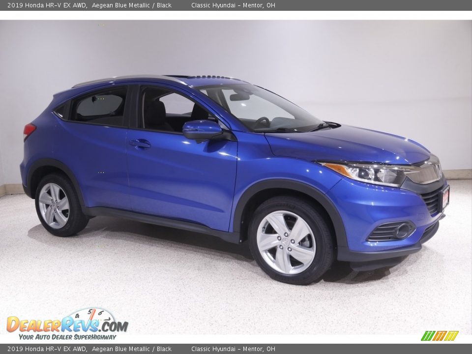 2019 Honda HR-V EX AWD Aegean Blue Metallic / Black Photo #1