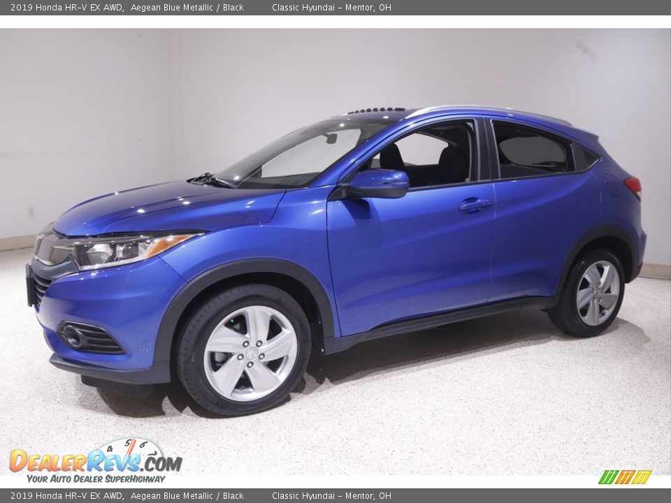 2019 Honda HR-V EX AWD Aegean Blue Metallic / Black Photo #3