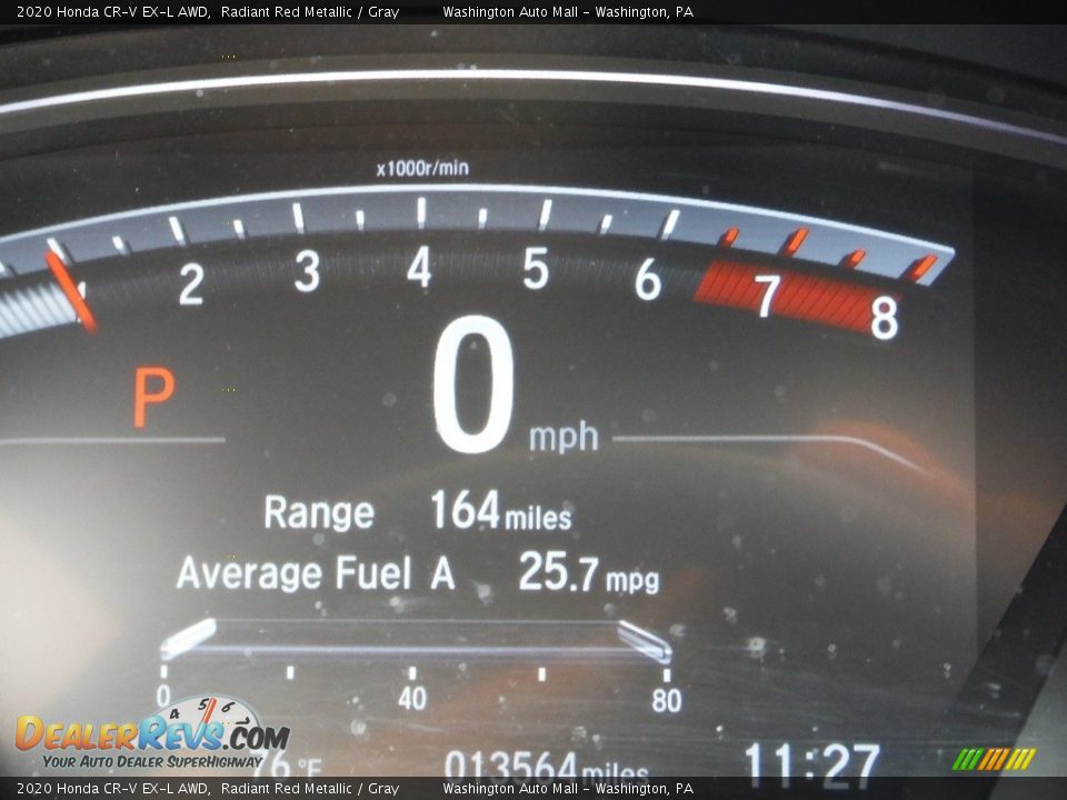 2020 Honda CR-V EX-L AWD Radiant Red Metallic / Gray Photo #35