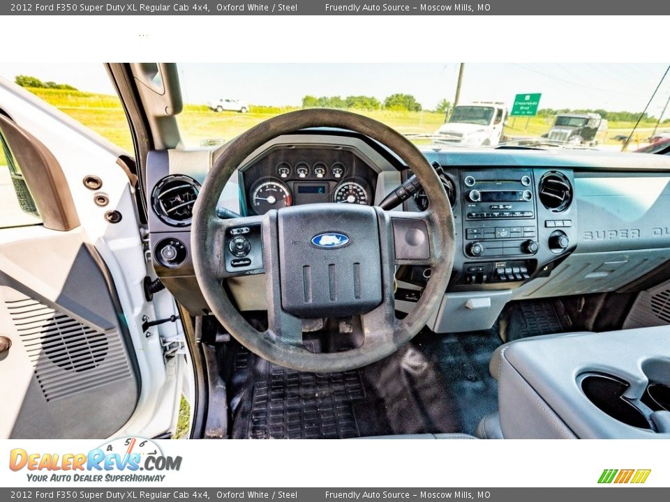 2012 Ford F350 Super Duty XL Regular Cab 4x4 Oxford White / Steel Photo #25