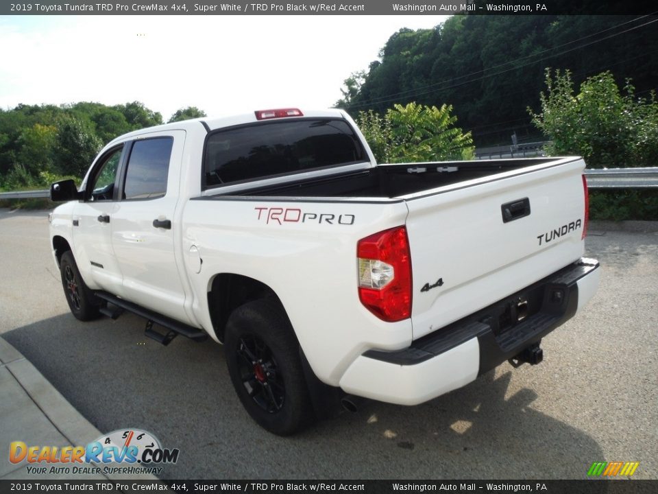 2019 Toyota Tundra TRD Pro CrewMax 4x4 Super White / TRD Pro Black w/Red Accent Photo #20