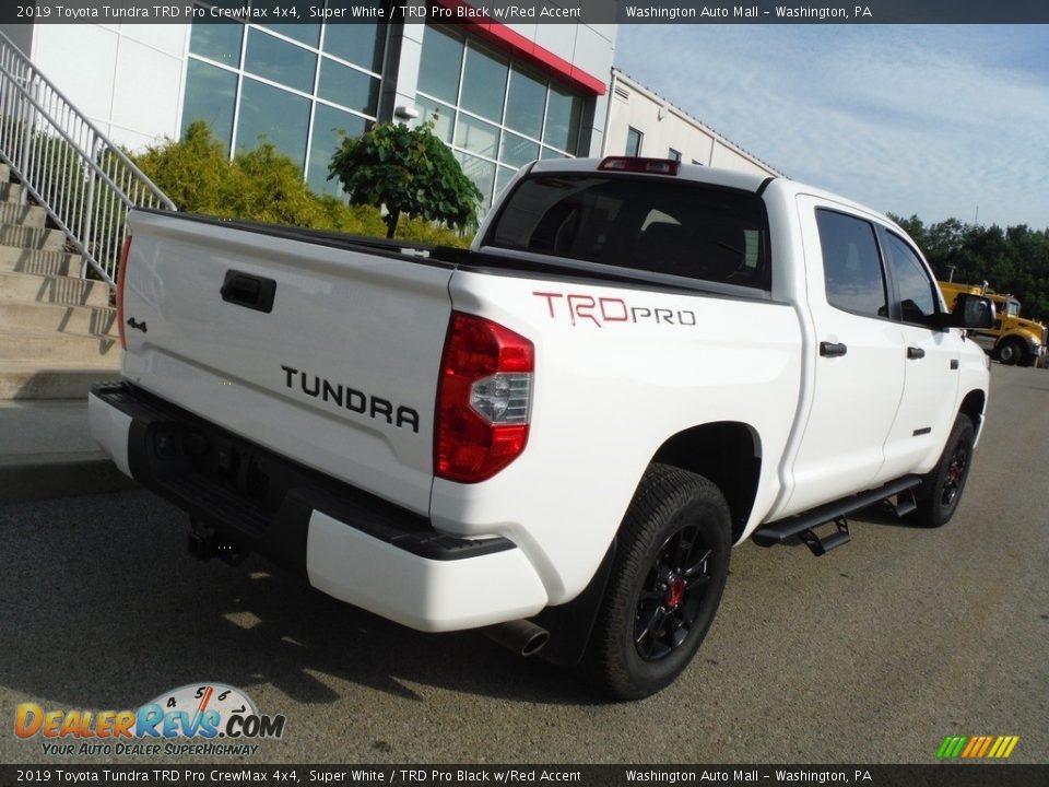 2019 Toyota Tundra TRD Pro CrewMax 4x4 Super White / TRD Pro Black w/Red Accent Photo #21