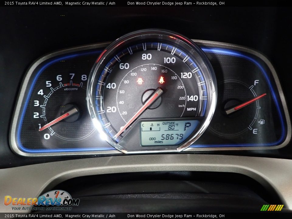 2015 Toyota RAV4 Limited AWD Magnetic Gray Metallic / Ash Photo #19