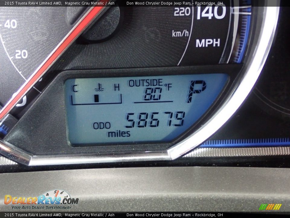 2015 Toyota RAV4 Limited AWD Magnetic Gray Metallic / Ash Photo #32