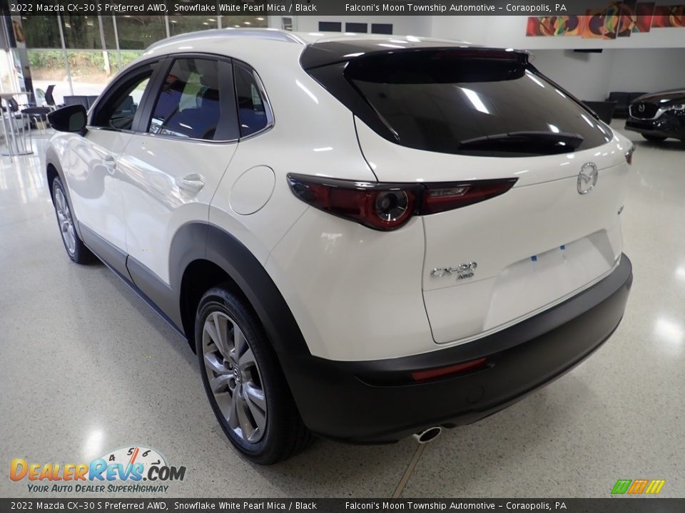 2022 Mazda CX-30 S Preferred AWD Snowflake White Pearl Mica / Black Photo #5