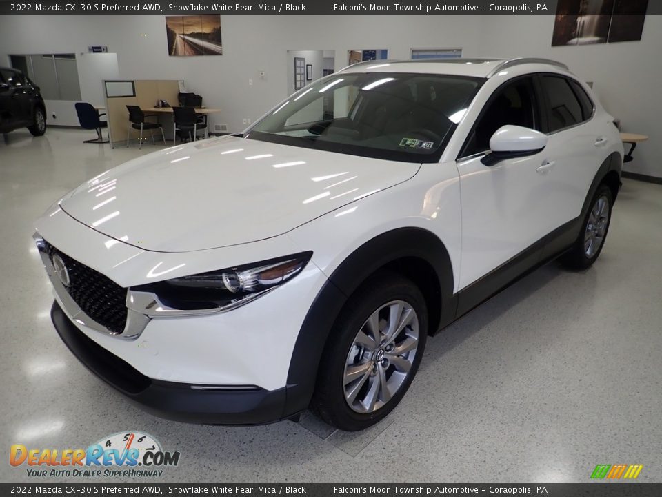 2022 Mazda CX-30 S Preferred AWD Snowflake White Pearl Mica / Black Photo #6