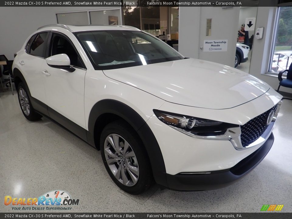 2022 Mazda CX-30 S Preferred AWD Snowflake White Pearl Mica / Black Photo #8