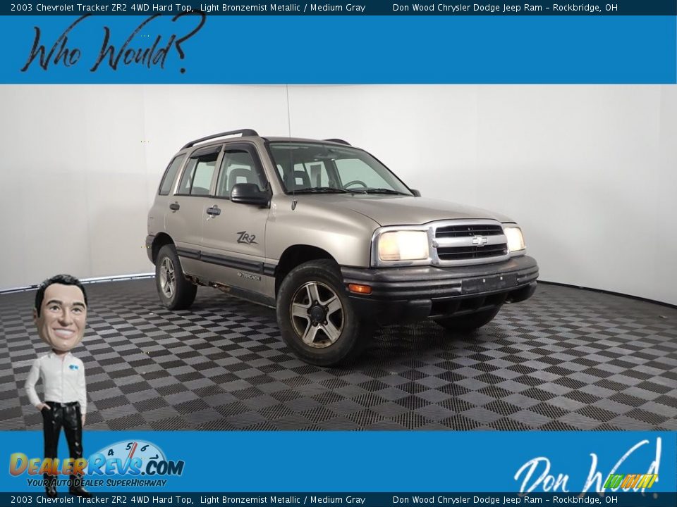 2003 Chevrolet Tracker ZR2 4WD Hard Top Light Bronzemist Metallic / Medium Gray Photo #1