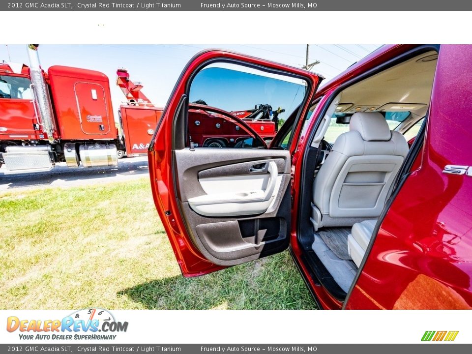 2012 GMC Acadia SLT Crystal Red Tintcoat / Light Titanium Photo #21