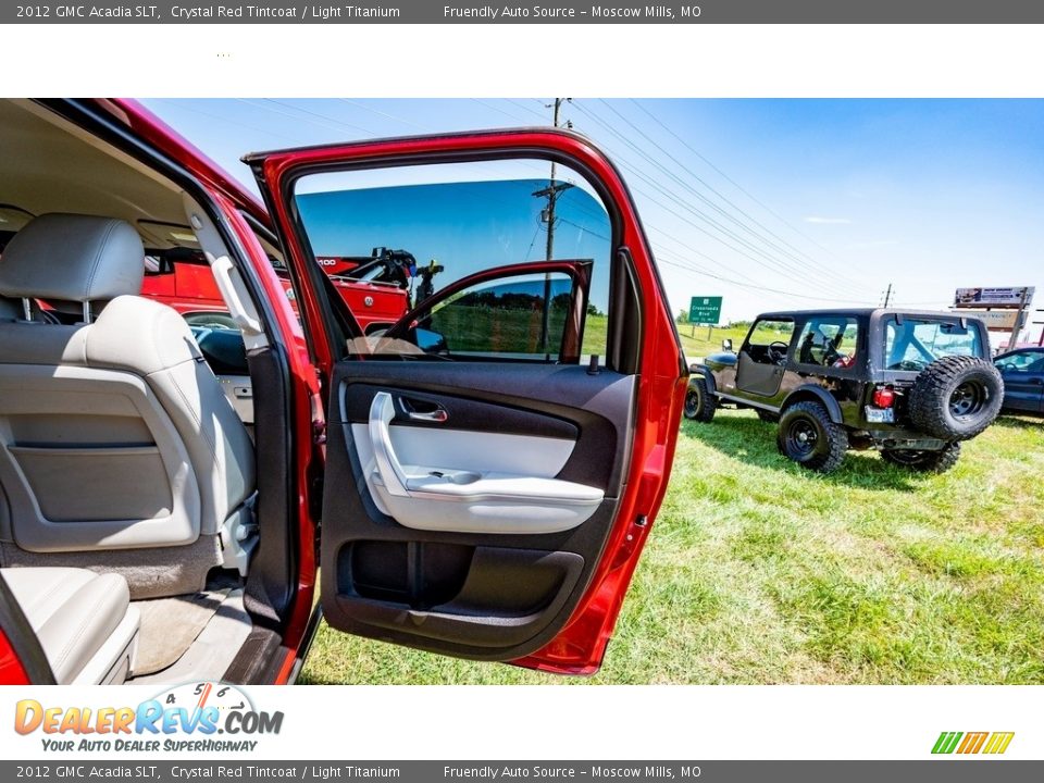 2012 GMC Acadia SLT Crystal Red Tintcoat / Light Titanium Photo #26