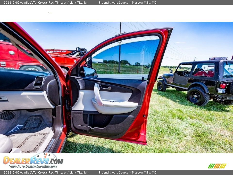 2012 GMC Acadia SLT Crystal Red Tintcoat / Light Titanium Photo #27