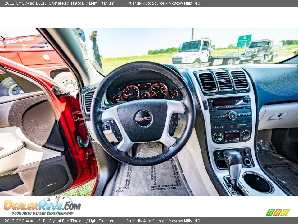 2012 GMC Acadia SLT Crystal Red Tintcoat / Light Titanium Photo #32