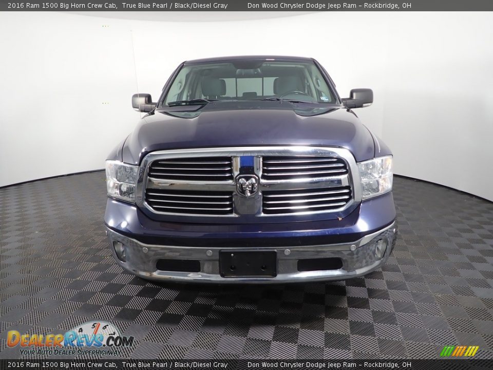 2016 Ram 1500 Big Horn Crew Cab True Blue Pearl / Black/Diesel Gray Photo #7