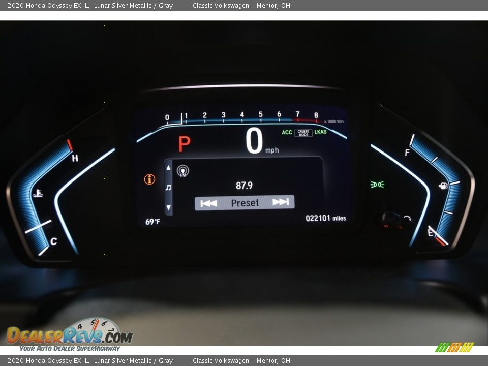 2020 Honda Odyssey EX-L Lunar Silver Metallic / Gray Photo #8