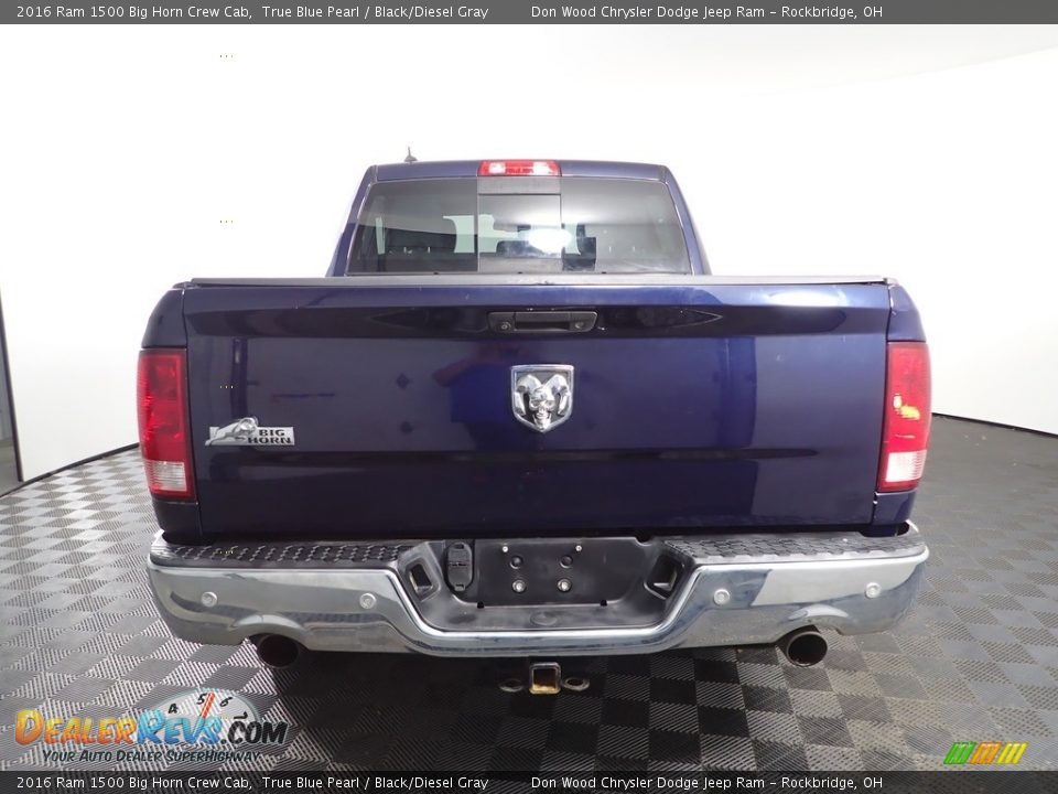 2016 Ram 1500 Big Horn Crew Cab True Blue Pearl / Black/Diesel Gray Photo #10