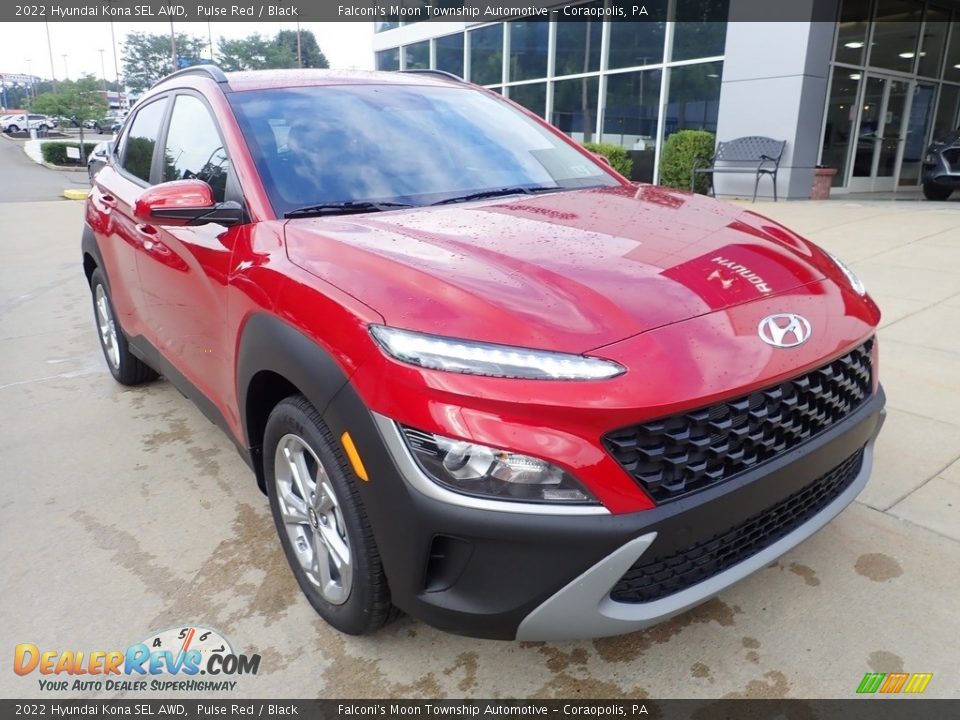 2022 Hyundai Kona SEL AWD Pulse Red / Black Photo #9