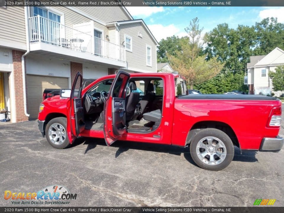 2020 Ram 1500 Big Horn Crew Cab 4x4 Flame Red / Black/Diesel Gray Photo #2