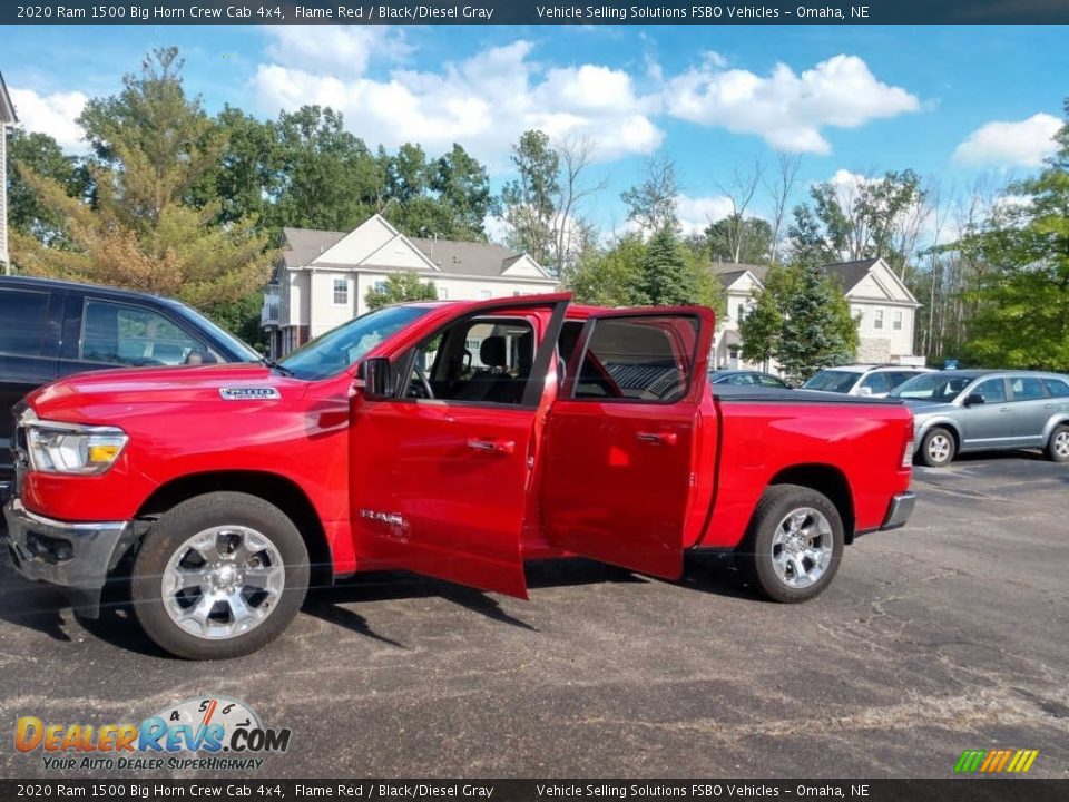 2020 Ram 1500 Big Horn Crew Cab 4x4 Flame Red / Black/Diesel Gray Photo #13