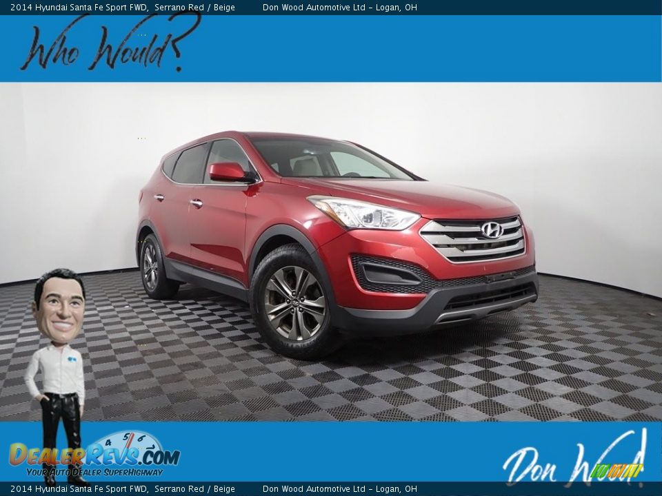 2014 Hyundai Santa Fe Sport FWD Serrano Red / Beige Photo #1