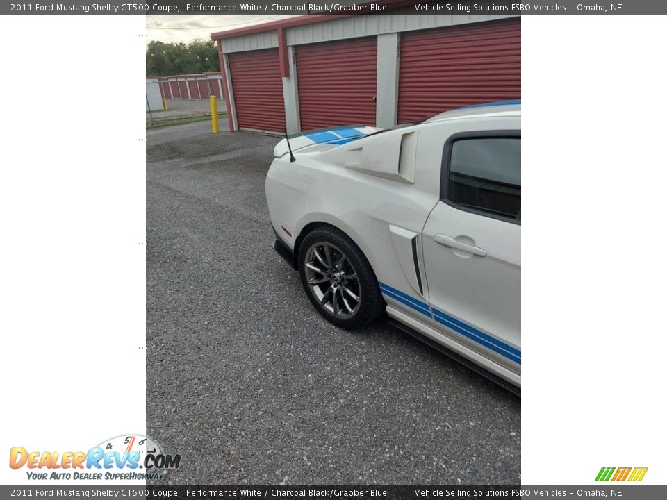 2011 Ford Mustang Shelby GT500 Coupe Performance White / Charcoal Black/Grabber Blue Photo #6