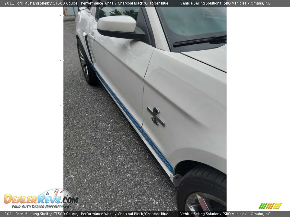 2011 Ford Mustang Shelby GT500 Coupe Performance White / Charcoal Black/Grabber Blue Photo #7